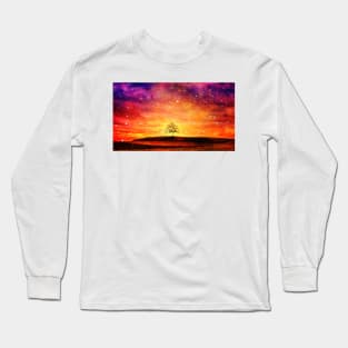 Lonely tree and big sky Long Sleeve T-Shirt